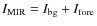 $I_{\rm {MIR}} = I_{\rm {bg}} + I_{\rm {fore}}$