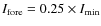 $I_{\rm {fore}}=0.25\times I_{\rm {min}}$