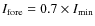 $ I_{\rm {fore}}=0.7\times I_{\rm {min}}$
