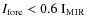 $I_{\rm {fore}} < 0.6~\rm {I}_{\rm {MIR}}$