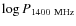 $\log P_{1400~\rm MHz}$