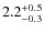 $\rm 2.2^{+0.5}_{-0.3}$