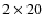 $2 \times 20$