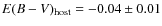 $E(B-V)_{\rm host} = -0.04 \pm
0.01$