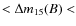$< \Delta m_{15}(B) <$