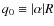 $q_{0} \equiv \vert\alpha \vert R$