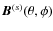 ${\vec B}^{(s)}(\theta, \phi) $