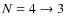 $N=4\rightarrow 3$