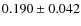 $ 0.190 \pm 0.042$