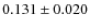 $ 0.131 \pm 0.020$
