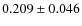 $ 0.209 \pm 0.046$