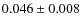 $ 0.046 \pm 0.008$