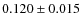 $ 0.120 \pm 0.015$