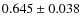 $ 0.645 \pm 0.038$