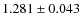 $ 1.281 \pm 0.043$