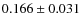 $ 0.166 \pm 0.031$