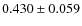 $ 0.430 \pm 0.059$
