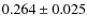 $ 0.264 \pm 0.025$