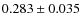 $ 0.283 \pm 0.035$