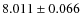 $ 8.011 \pm 0.066$