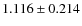 $ 1.116 \pm 0.214$