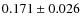 $ 0.171 \pm 0.026$