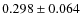 $ 0.298 \pm 0.064$