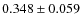 $ 0.348 \pm 0.059$