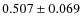 $ 0.507 \pm 0.069$
