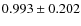 $ 0.993 \pm 0.202$
