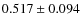 $ 0.517 \pm 0.094$