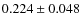 $ 0.224 \pm 0.048$