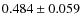 $ 0.484 \pm 0.059$
