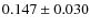 $ 0.147 \pm 0.030$