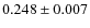 $ 0.248 \pm 0.007$
