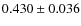 $ 0.430 \pm 0.036$