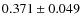 $ 0.371 \pm 0.049$