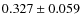 $ 0.327 \pm 0.059$