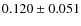 $ 0.120 \pm 0.051$
