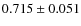 $ 0.715 \pm 0.051$