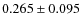 $ 0.265 \pm 0.095$