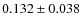 $ 0.132 \pm 0.038$