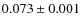 $ 0.073 \pm 0.001$