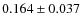 $ 0.164 \pm 0.037$