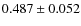 $ 0.487 \pm 0.052$