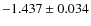 $-1.437 \pm 0.034$
