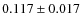 $ 0.117 \pm 0.017$