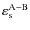 $\varepsilon_{\rm s}^{\rm A-B}$