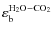 $\varepsilon_{\rm b}^{\rm H_2O - CO_2}$