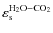 $\varepsilon_{\rm s}^{\rm H_2O-CO_2}$